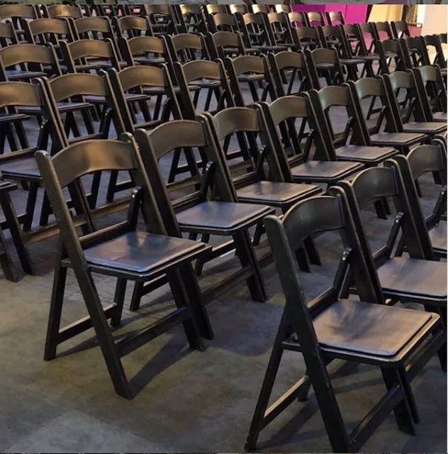 Hire Black Padded Folding Chair / Black Gladiator Chair Hire, hire Chairs, near Blacktown image 1