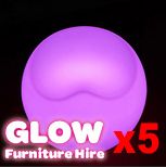 Hire Glow Rounded Sphere Chair - Package 5, hire Chairs, near Smithfield
