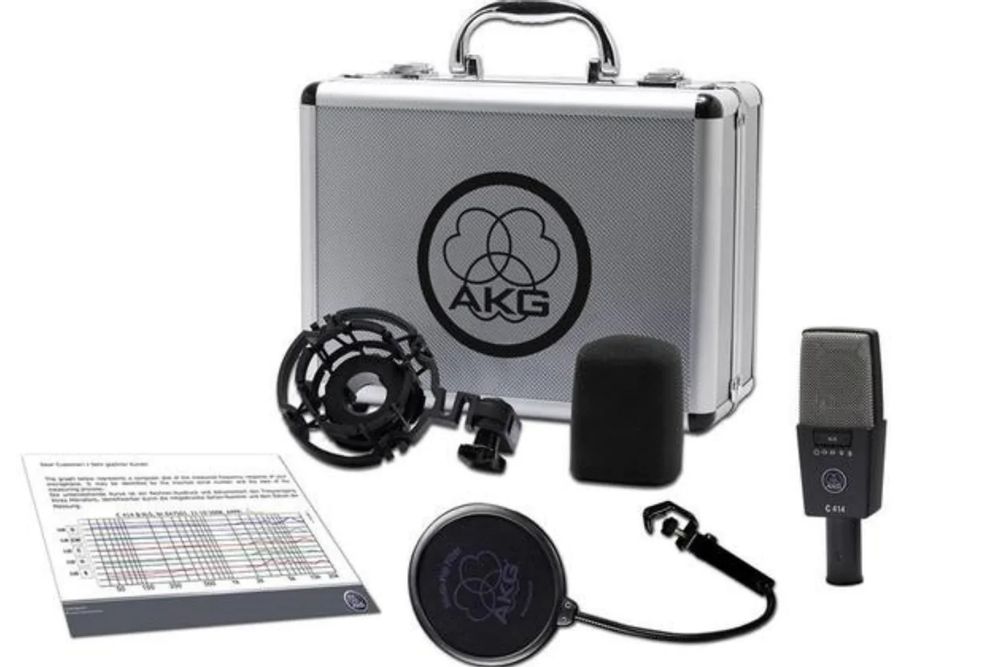 Hire AKG C414 XLS Classic Large Diaphragm Condenser Mic, hire Microphones, near Beresfield