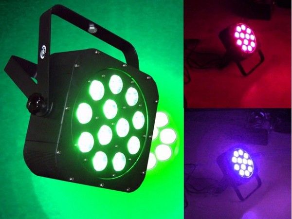 Hire 12X10W 5-IN-1 LED FLAT PAR64 RGBWUV, from Lightsounds Brisbane