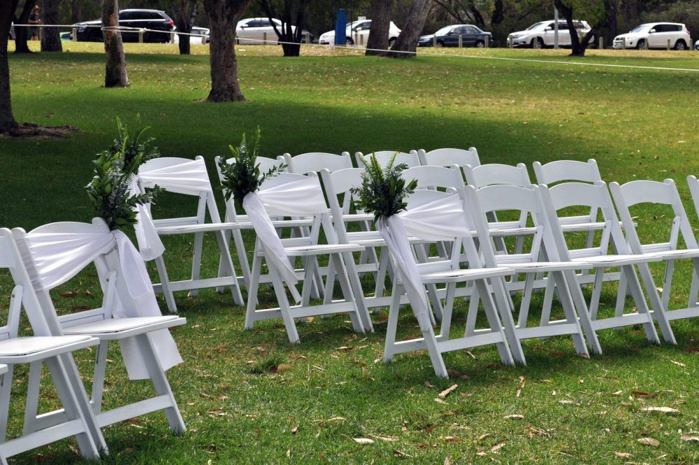 Hire CHAIR FOLDING WHITE PADDED, hire Chairs, near Shenton Park image 1