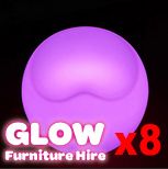 Hire Glow Rounded Sphere Chair - Package 8, hire Chairs, near Smithfield
