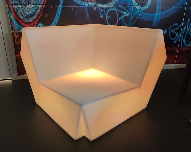 Hire Illuminated Glow Sofa Chair - Right, hire Glow Furniture, near Geebung