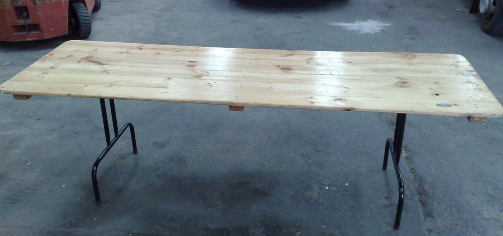 Hire 2.4m Timber Top Trestle, hire Tables, near Balaclava image 1