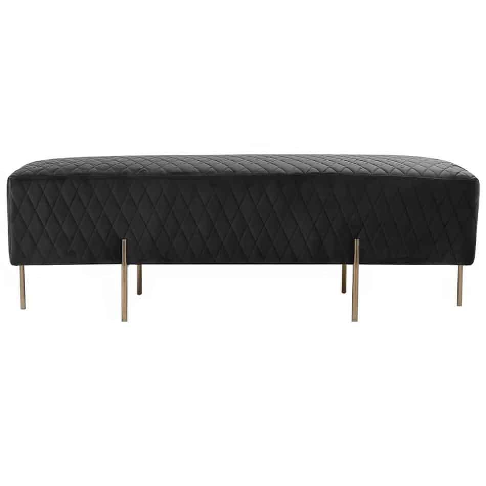 Hire Black Velvet Ottoman Bench, hire Miscellaneous, near Wetherill Park image 1