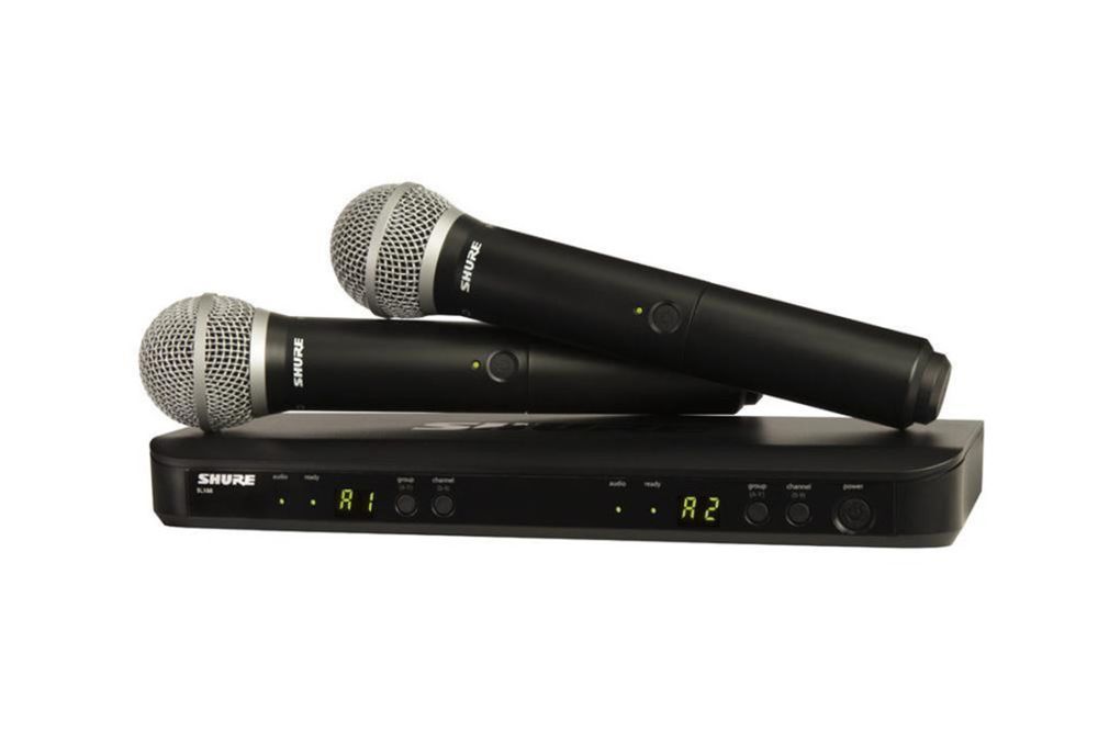 Hire SHURE BLX288 P58 Wireless Dual Handset Microphone Set, hire Microphones, near Caringbah