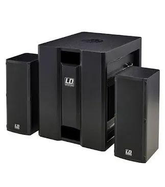 Hire 1300 Watt PA Sound Speaker System with wired Mic, hire Speakers, near Ingleburn image 1