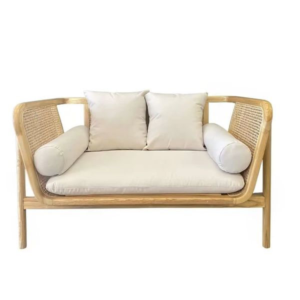 Hire Natural Rattan Sofa Lounge