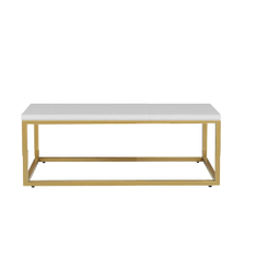 Hire Gold Rectangular Coffee Table Hire – White Top