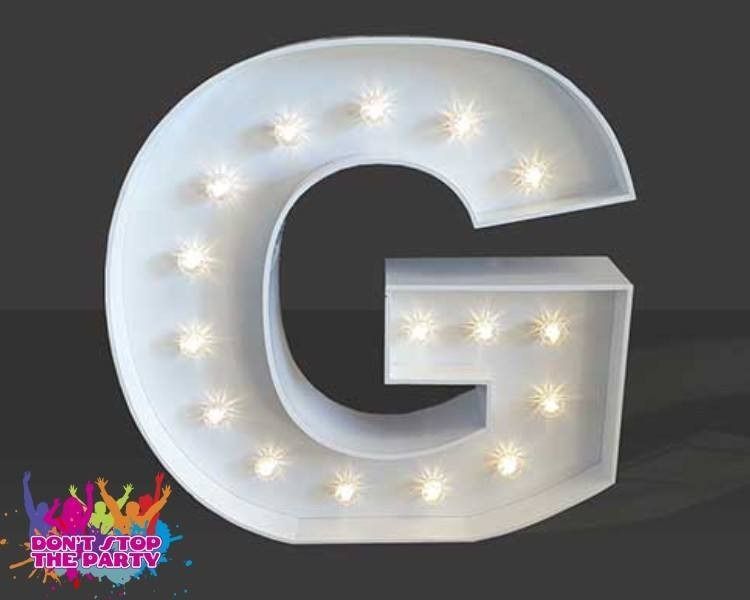 Hire LED Light Up Letter - 60cm - G, hire Party Lights, near Geebung