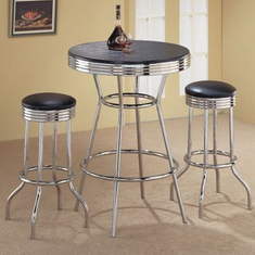 Hire Bar Table and 2 x Padded Stools Package, in Chullora, NSW