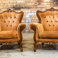 Hire Vintage Armchair - Butterscotch