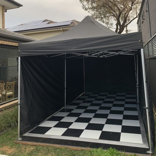 Hire Black Pop-Up Marquee with Walls, hire Marquee, near Chullora image 1