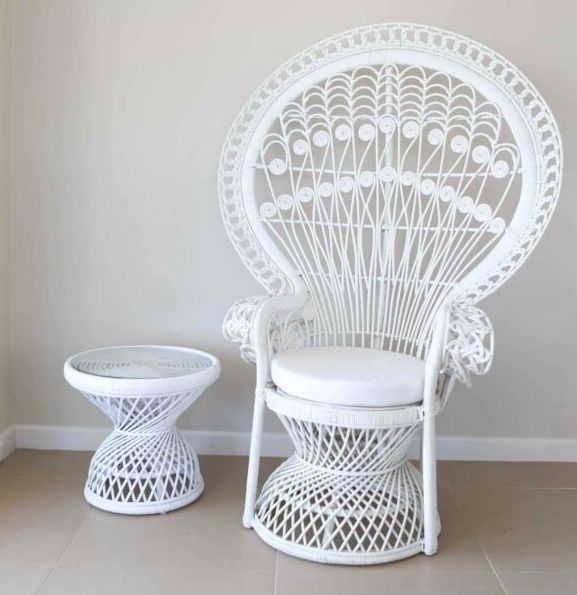 Hire WHITE PEACOCK CHAIRS FOR HIRE