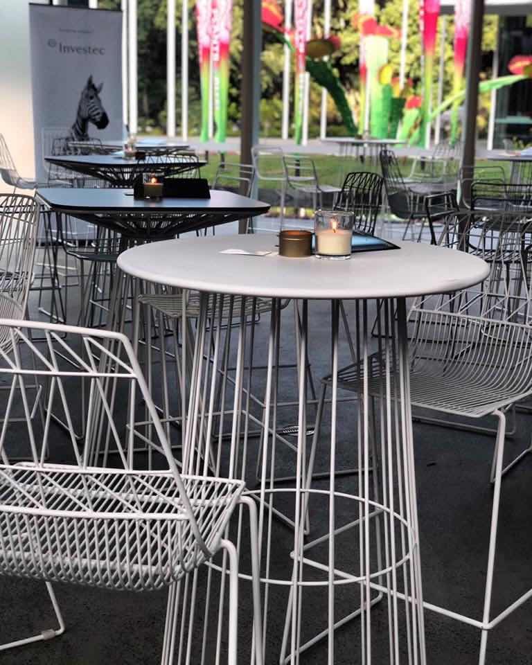 Hire White Wire Cocktail Table Hire, hire Tables, near Traralgon image 1