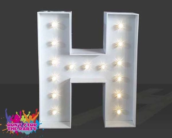 Hire LED Light Up Letter - 60cm - H, from Don’t Stop The Party