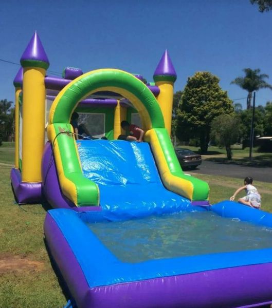 Hire WATER SLIDE & POOL WITH CASTLE 10X4 ALL AGES