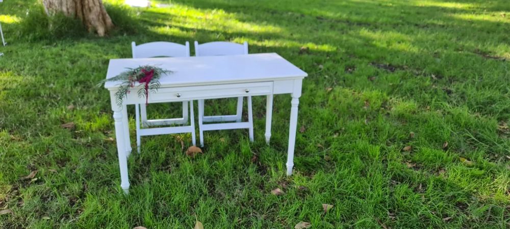 Hire White Vintage Style Table Hire, hire Tables, near Wetherill Park image 1