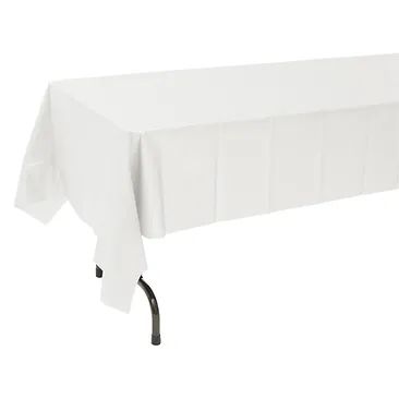 Hire Plastic White Table Cloth cover 137x274cm (Disposable), hire Tables, near Ingleburn image 1