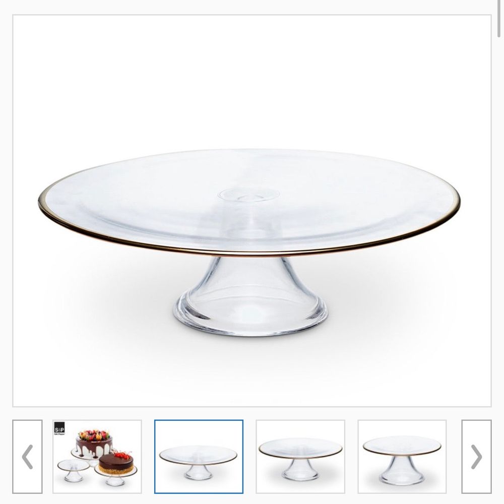 Hire Glass Cake Stand (Small), hire Events Package, near Seaforth