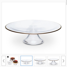 Hire Glass Cake Stand (Small)