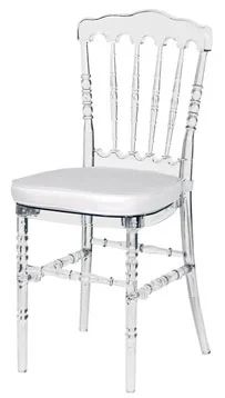 Hire Napoleon Chair - White/Clear, hire Chairs, near Bassendean image 1