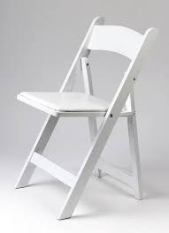 Hire Folding Chair – Padded Seat – White Resin