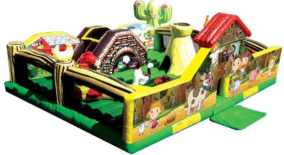 Hire Little Farm with pop ups and slide Kids 1-8years 5x6mtr