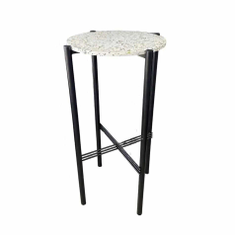 Hire Black Cross Bar Table Hire w/ Green Terrazzo Top, in Oakleigh, VIC