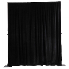 Hire 2.8m X 3m Black Velvet Drape - Hire