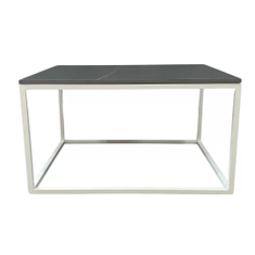 Hire White Rectangular Coffee Table Hire w/ Black Marble Top, in Wetherill Park, NSW
