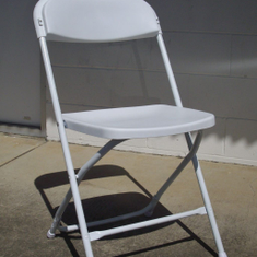 Hire Chair, Folding White Type 1, in Hillcrest, QLD