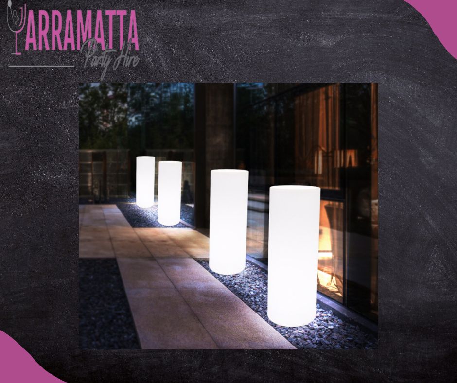 Hire LED Circular Pillar – Large, hire Glow Furniture, near Chester Hill