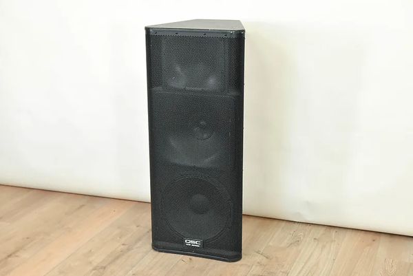 Hire 2x QSC KW153 1000w 3-way Speakers with stand and cables
