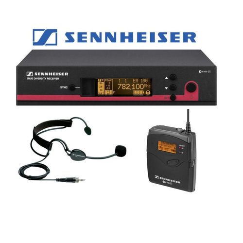 Hire Sennheiser G3 EW100 wireless headset microphone with rack receiver, hire Microphones, near Artarmon