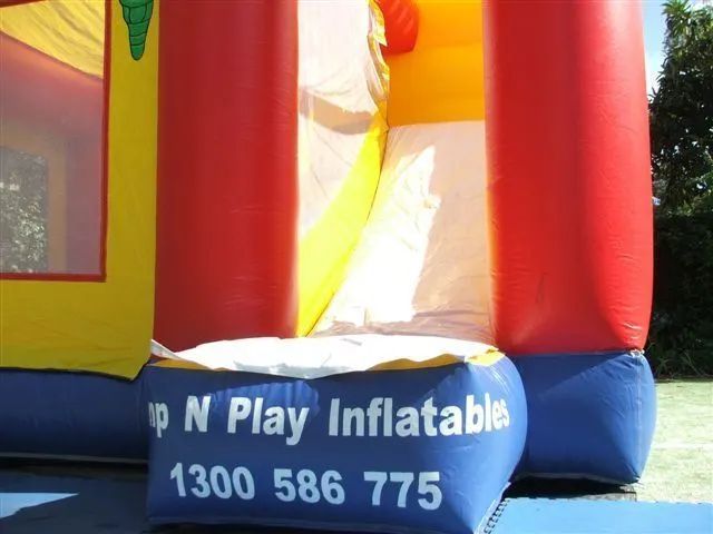 Hire (5m x 5m) Large Red Combo Castle, hire Jumping Castles, near Brighton East image 1