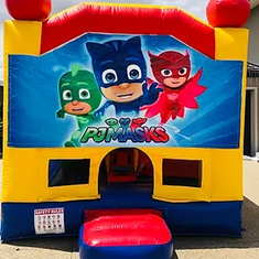 Hire PJ Mask (3x4m) with slide and Basketball Ring inside, in Mickleham, VIC