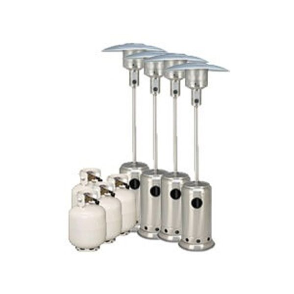 Hire Package 4 – 4 x Mushroom Heater With Gas Bottle Included, from Melbourne Party Hire Co