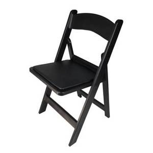 Hire Folding Chair – Padded Seat – Black Resin