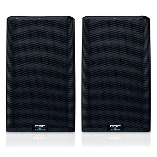 Hire 2 x QSC K12.2 1000W 12" PA Speakers (80 People)