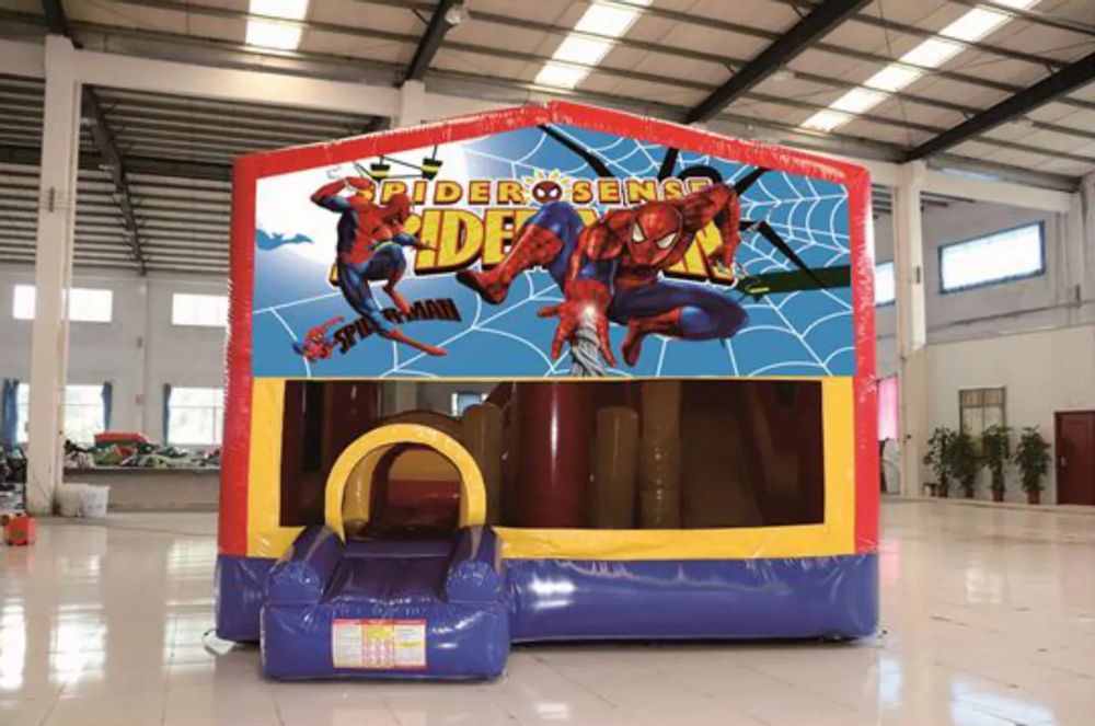 Hire SPIDERMAN JUMPING CASTLE WITH SLIDE, hire Jumping Castles, near Doonside