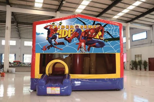 Hire SPIDERMAN JUMPING CASTLE WITH SLIDE
