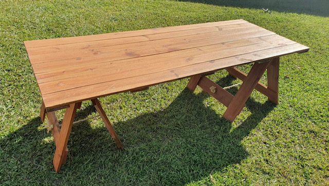 Hire Kids Wooden Trestle Table, hire Tables, near Sumner