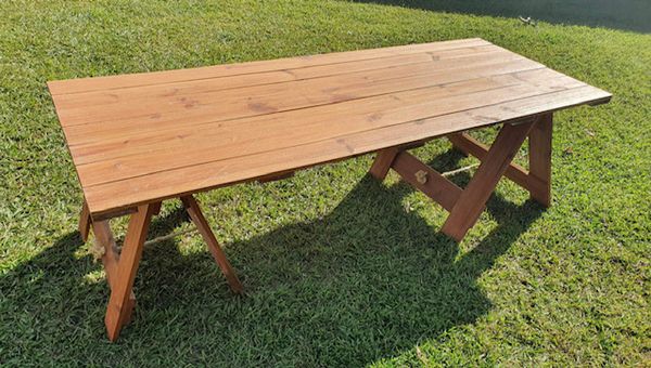 Hire Kids Wooden Trestle Table, in Sumner, QLD