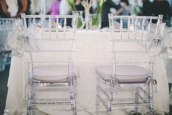 Hire Clear Tiffany Chair with Black Cushion Hire, hire Chairs, near Wetherill Park image 1