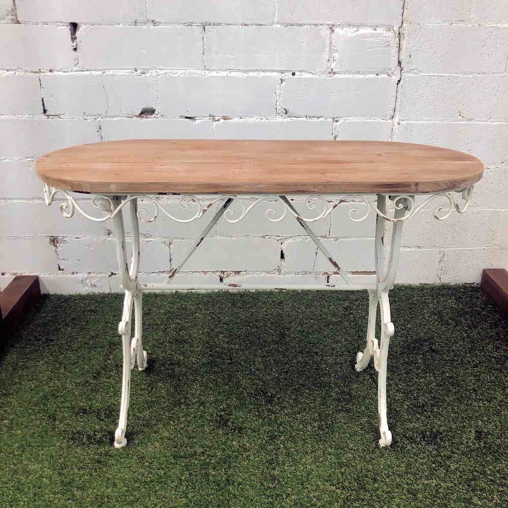 Hire OVAL TIMBER TOP SIGNING TABLE, hire Tables, near Cheltenham image 1