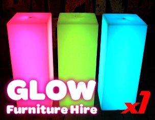 Hire Glow Square Plinths - Package 1