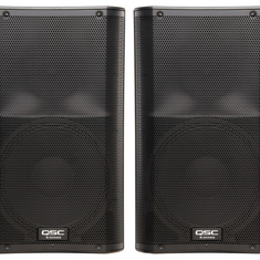 Hire 2 x QSC K12 1000W 12" PA Speakers (80 People), in Tempe, NSW