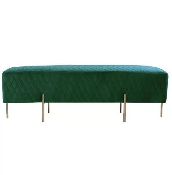 Hire Emerald Green Velvet Ottoman Bench