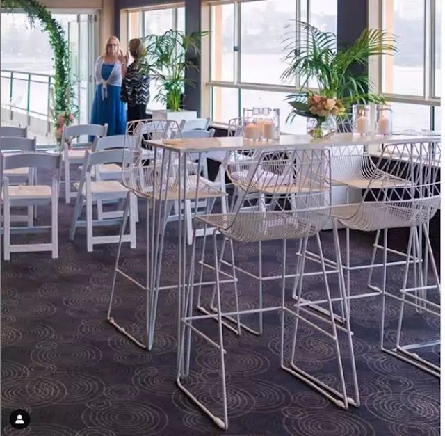 Hire White Wire Stool / White Arrow Stool Hire, hire Chairs, near Traralgon image 2